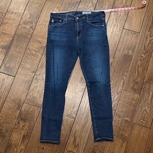 AG Women’s Dark Blue Stretch Skinny Jeans mid rise 31R